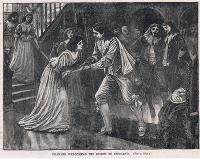 Charles Welcoming His Queen to England by Gordon Frederick Browne